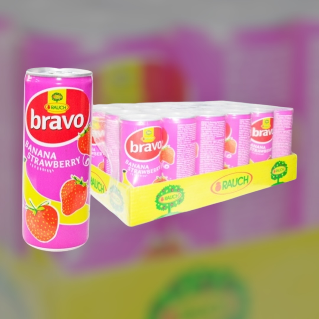 Bravo Banane & Luleshtrydhe 0.25L (24copë)
