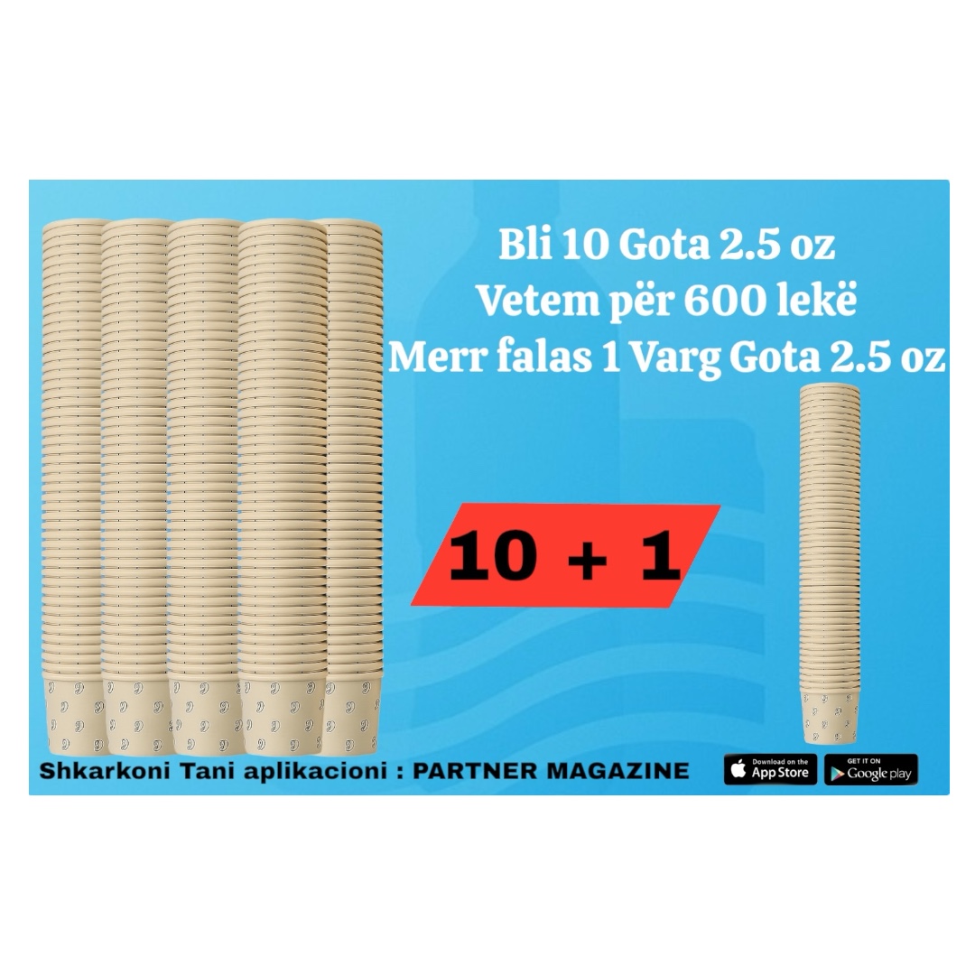 Gota kafe 2.5 oz Ofertë 10+1 falas